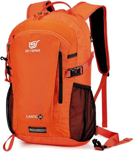 Vista 19 de SKYSPER Mochila pequeña de senderismo, 20L, mochilas de viaje ligeras para senderismo y día a día para mujeres y hombres