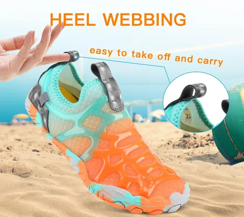 Vista 8 de SIPUHK Zapatos de agua para hombre y mujer, de secado rápido, sin cordones, para natación, surf, buceo, playa, piscina, deportes acuáticos, caminar