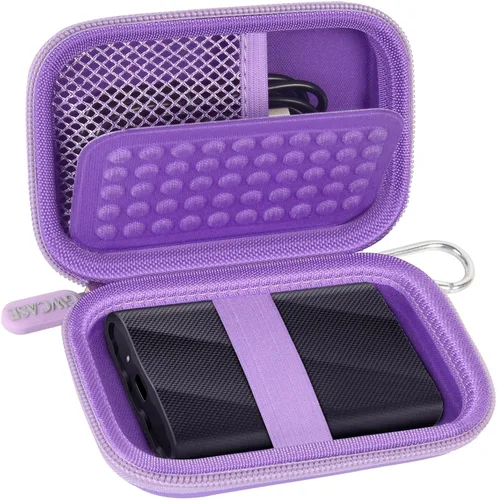 Vista 11 de GWCASE - Funda para Samsung T9/T7/T7 Shield SSD, antigolpes, color negro Anti-Shock Bubble Lining; Elastic Band + Carabiner; Mesh Pocket for