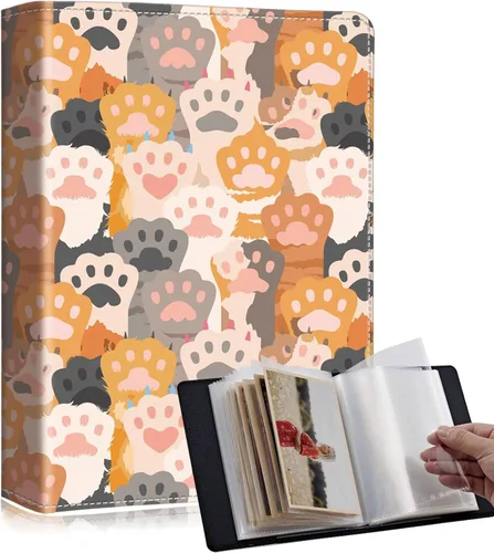Vista 40 de Lindos álbumes de fotos de 4x6 pulgadas con 60 bolsillos y capacidad para 120 fotos con fuerte banda elástica, libres de ácido, a prueba de humedad