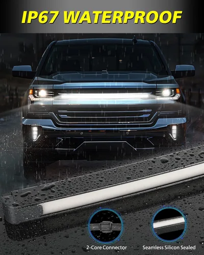 Vista 5 de Kit de luces LED DRL de 36.6 pulgadas para Chevy GM Silverado 2014-2018, accesorios para parrilla delantera, luces de acento de barra de posición
