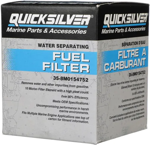 Vista 2 de Quicksilver 8M0154752 Filtro de combustible separador de agua para motores fueraborda Yamaha seleccionados