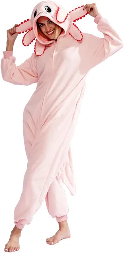 Vista 2 de Adult Cartoon Mushroom Onesie Costume Animal Cosplay Christmas Pajamas for Women and Men