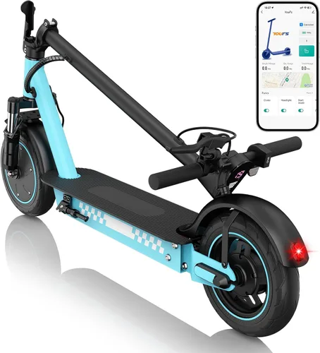 Vista 9 de ApexSurge Electric Scooter for Adults, 10" Tires, 350W Powerful Motor and Max 22/31 Miles Long Range, Top Speed 19Mph, Dual Brake Stystem E Rosa