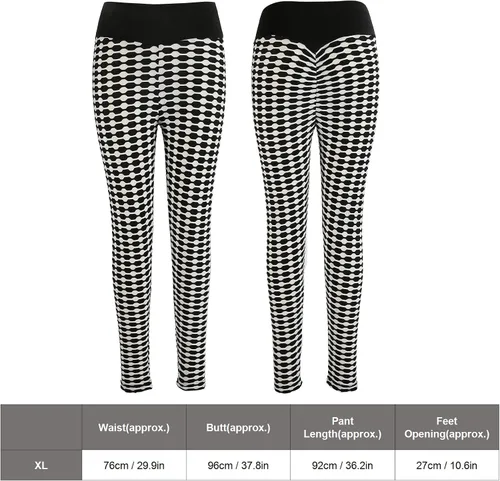 Vista 4 de Betued Yoga Pants, Womens Leggings, Butt Lifting Elastic High Waisted Tummy Control Yoga Pants Women Leggings Black and Whit