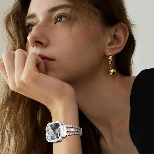 Vista 173 de Surace Bling - Carcasa con protector de pantalla para Apple Watch Series 3, 2, 1 de 1.496 pulgadas