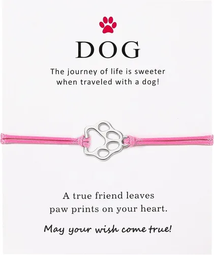 Vista 25 de PLwelth Pulseras de perro de cachorro para mujeres y hombres, regalos conmemorativos para amantes de las mascotas, regalos de amistad para ella, sus