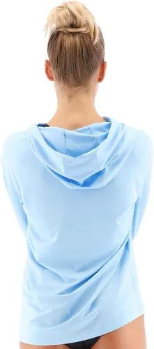Vista 5 de TYR Sudadera con capucha de manga larga para mujer, protección solar UPF 50+