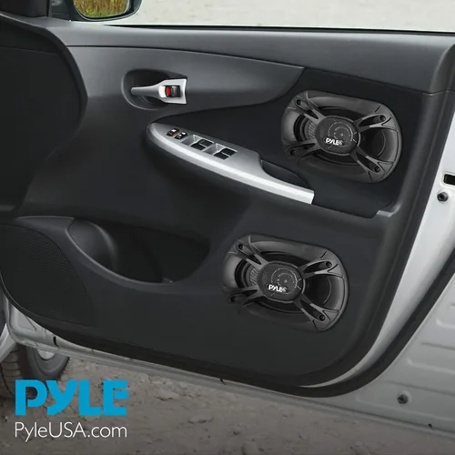 Vista 6 de Pyle Altavoces estéreo universales de 3 vías para automóvil, 400 W, 6 x 8 pulgadas, triaxial de alto volumen, audio profesional, altavoz universal