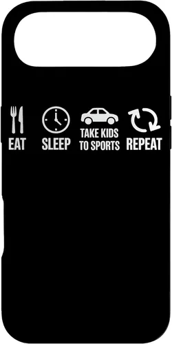 Vista 26 de Eat Sleep Take Kids to Sports Repeat Youth Athlete Parent Case for iPhone 17