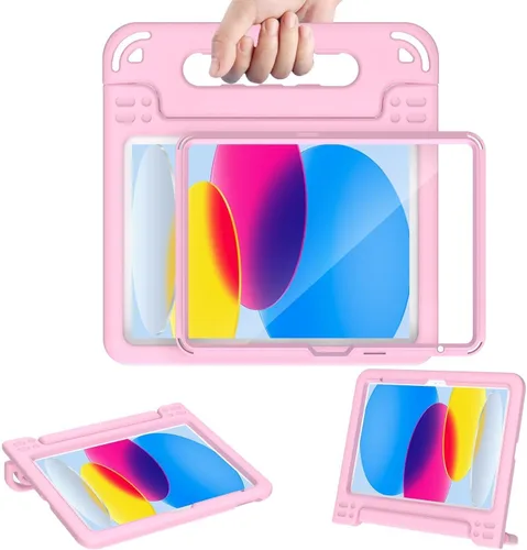 Vista 10 de AVAWO - Funda infantil para iPad de 10.9 pulgadas con protector de pantalla integrado, duradera, a prueba de golpes, ligera, con mango protector