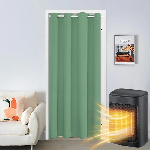 Vista 19 de SK Studio Cortinas opacas para armario, cortinas opacas con aislamiento térmico y ojales, cortinas de puerta para divisor de habitación, pasillo