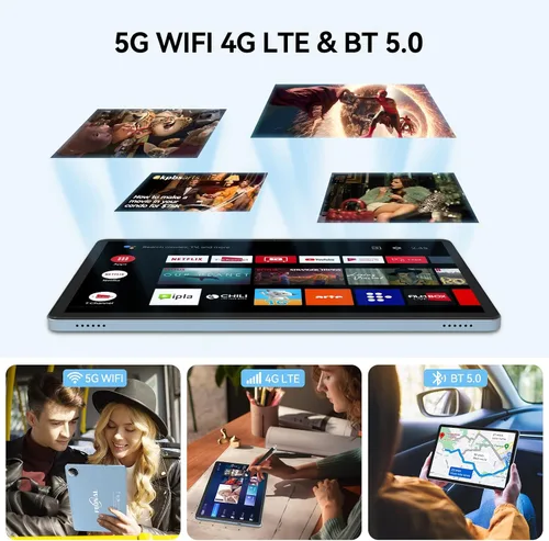 Vista 7 de Tablet de 11 pulgadas Android 15, última actualización de 2026, 128 GB ROM 16 GB RAM, tabletas 4G LTE, 5G WiFi+Celular, Octa-Core MTK8786, cámara