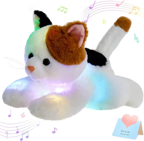 Vista 16 de Glow Guards - Cachorro de peluche azul, de 15 pulgadas, musical, suave, con luces ledes nocturnas, para Navidad, Día del Niño y cumpleaños.