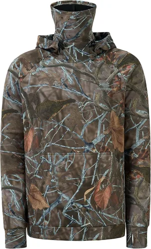 Vista 6 de BASSDASH Sudadera con capucha de forro polar para hombre con polaina para el cuello, resistente al agua, para caza, FS18M