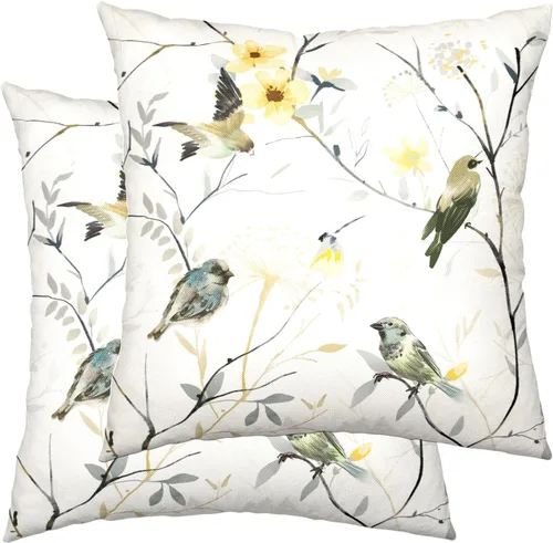 Vista 246 de Juego de 2 fundas de almohada de 16 x 16 pulgadas, diseño patriótico de bandera estadounidense con estrellas para exteriores, estilo casa de campo
