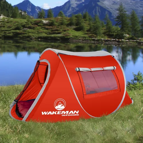 Vista 6 de Wakeman Outdoors - Tienda de campaña para 6 personas, resistente al agua, con mosca de lluvia extraíble y bolsa de transporte, tienda de campaña