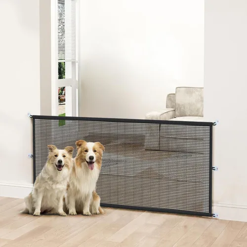 Vista 9 de Puerta para perros para escaleras Puertas para mascotas para la casa: Puerta para perros de interior Puerta de malla de pantalla para perros
