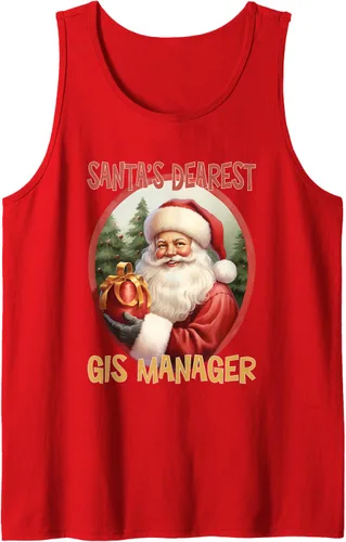 Vista 15 de GIS Manager Christmas Holiday Love Xmas Tank Top Negro