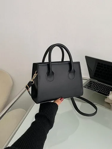Vista 5 de GORGLITTER Bolso cruzado pequeño para mujer, bolso cruzado de doble asa para el hombro, bolso cruzado cuadrado