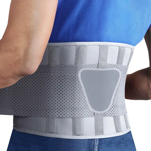 Vista 10 de FEATOL Soporte de espalda transpirable con almohadilla lumbar para mujeres y hombres, cinturón de soporte para alivio del dolor de espalda baja