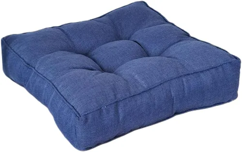 Vista 19 de Cojín cuadrado sólido de 16 pulgadas para silla, estilo tatami, cojín antideslizante y grueso, tapete suave para silla de oficina, cocina, comedor
