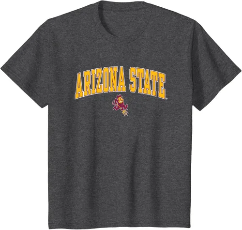 Vista 13 de Arizona State Sun Devils Arch Over Mascot Camiseta, Negro