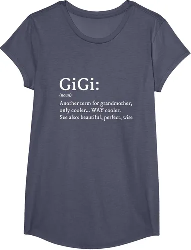 Vista 20 de Gigi Definition - Camiseta de regalo para abuela, cumpleaños y abuela, Negro