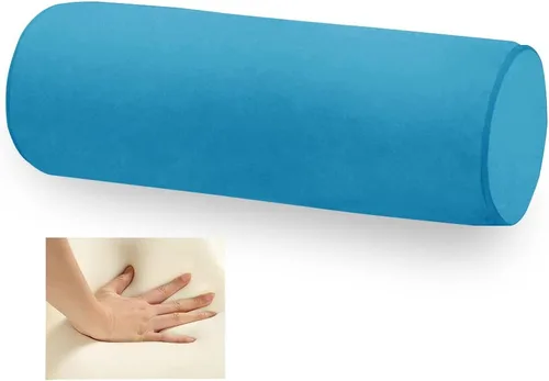 Vista 6 de Almohada de espuma viscoelástica 16x6 para el cuello para dormir, alivio del dolor de cuello, para dormir de lado, espalda o estómago, para coche