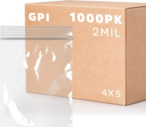 Vista 29 de GPI - Bolsas pequeñas con cremallera de 2 x 4 pulgadas, 1000 unidades, 2 mil, bolsas de plástico transparente con cierre de cremallera, con cierre