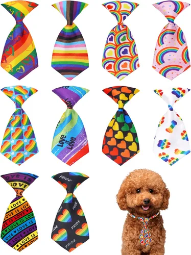Vista 46 de PET SHOW Paquete de 10 corbatas para perros de feliz cumpleaños, XS