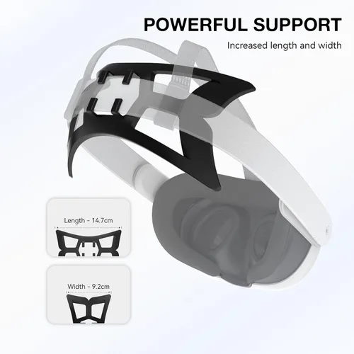 Vista 3 de VR Head Strap Pad for Meta Quest 3 Headset Accessories, TPU Head Strap Cushion for Oculus Quest 3 Original Head Strap, Bracket for The Back of The