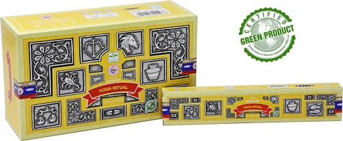 Vista 4 de EARTH Satya Super Hit Yoga Ritual Varillas de incienso de 15 GMS (paquete de 12) (certificado verde) Agarbatti indio perfumado enrollado a mano