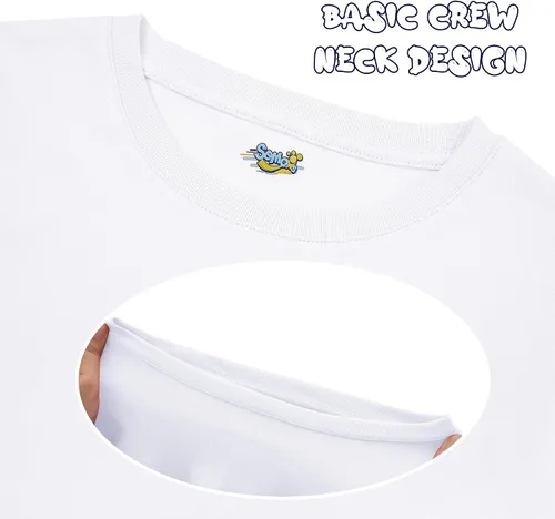 Vista 4 de Paquete de 5 camisetas de manga larga para niños, de algodón, cuello redondo, básicas, suaves, de manga larga para niños