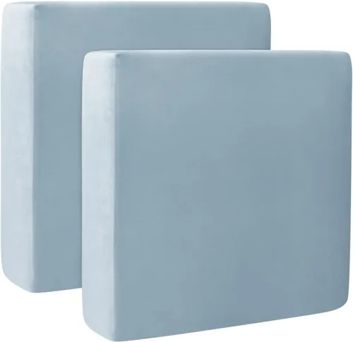 Vista 37 de Fundas de cojín de terciopelo para sofá, funda elástica para cojín de sofá suave, protector de muebles extraíble y lavable para sala de estar, Negro