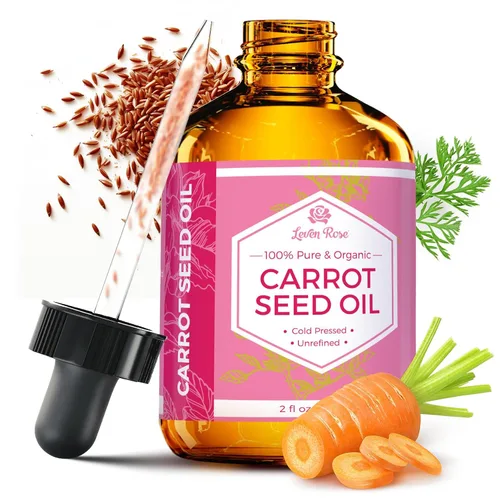 Vista 9 de Aceite de semilla de zanahoria N.° 1 en confianza de Leven Rose, 100 % orgánico prensado en frío y sin refinar, 2 onzas para tratamiento de piel