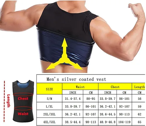 Vista 5 de Chaleco Termico Reductor para Hombre, Chaleco Termico Compression Tank Top Hombres, Chaleco de compresión para hombre