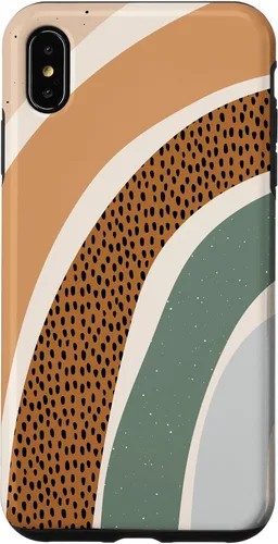 Vista 11 de Boho Burnt Orange Half Rainbow with Dotted Pattern Arches Case for iPhone 17