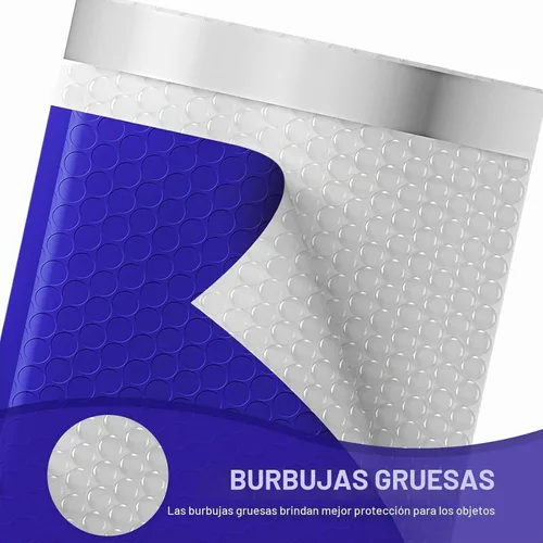 Vista 3 de Metronic Sobres de burbujas de 6 x 10 pulgadas, paquete de 100 sobres Azul
