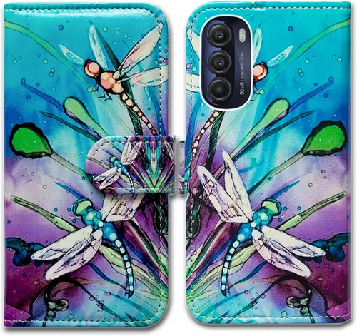 Vista 9 de Bcov Funda para Moto G Stylus 5G 2022 (no compatible con G Stylus 5G 2021), funda de cuero con tapa y ranura para tarjeta y soporte para Motorola