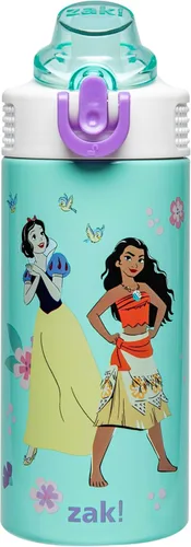 Vista 17 de Zak Designs Bluey Sage - Botella de agua para niños para la escuela o viajes, botella de agua de acero inoxidable de 14 onzas con popote, asa y tapa