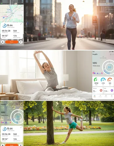 Vista 6 de Rastreador de actividad física para mujer con frecuencia cardíaca SpO2 para presión arterial, monitor de sueño, relojes de fitness, 16 modos