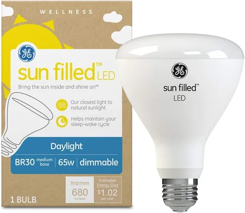 Vista 12 de GE Bombilla LED con relleno de sol, 60 vatios, blanco suave, A21 (paquete de 1)