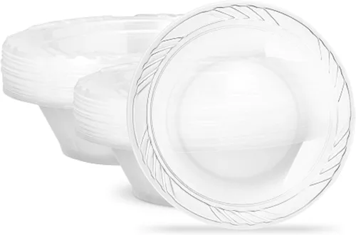 Vista 14 de PLASTICPRO - Cuencos desechables de plástico transparente de 18 onzas, Premium, para fiesta, Pack de 20