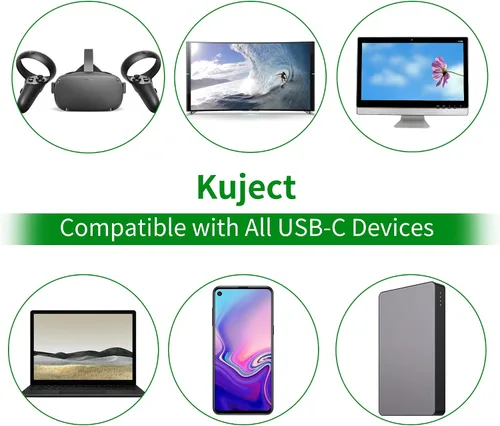 Vista 8 de Compatible for Oculus Quest 2 Link Cable 16FT Kuject VR Headset Cable for Oculus Quest 2 Quest 1 USB 30 Type A to C High Speed Data Transfer