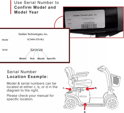 Vista 5 de AlveyTech Llave de arranque – Compatible con Golden Avenger GA531/GA541 Scooter eléctrico de movilidad para adultos/personas mayores, batería de 3