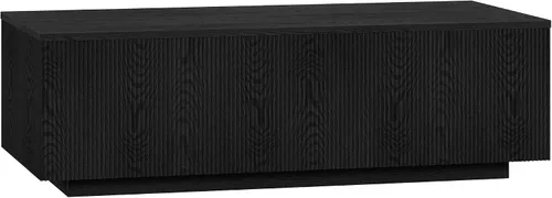 Vista 8 de Henn&Hart Mesa de centro rectangular acanalada de perfil bajo de 48 pulgadas para sala de estar, habitación familiar u oficina, color blanco aliso