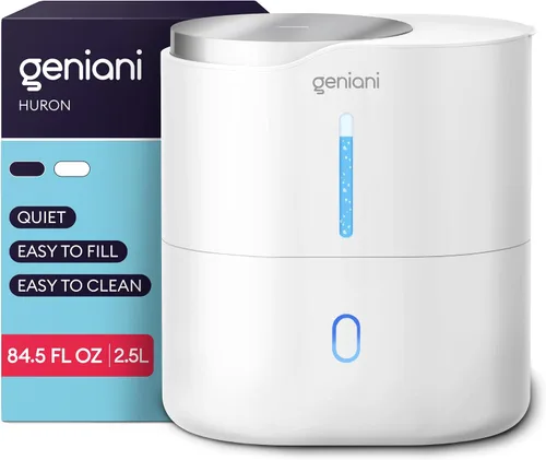Vista 11 de GENIANI Humidificador portátil pequeño de niebla fría, alimentado por USB (no recargable), humidificador de escritorio compacto para plantas