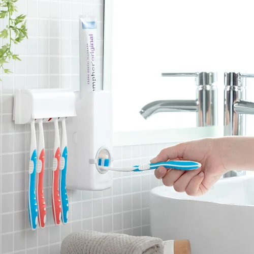 Vista 2 de Dispensador de Pasta Dental con Soporte para Cepillos Diseeth InnovaGoods