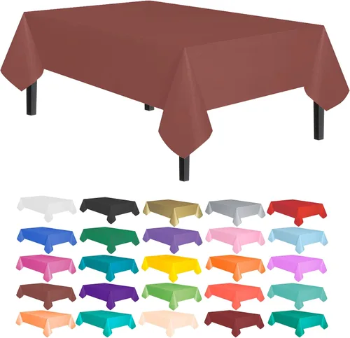 Vista 25 de allgala Juego de 12 manteles de plástico premium para mesa, desechables - 54 x 108 pulgadas - Impermeable, resistente a manchas, fácil de limpiar